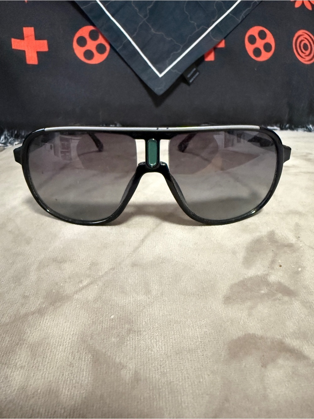Vintage Men’s South Pole Black Oversized Shield Sunglasses
